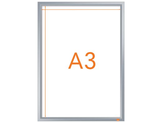 Marco porta anuncios nobo impression pro din A3 marco de clip aluminio 320x17x445 mm