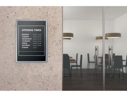 Marco porta anuncios nobo impression pro din A3 marco de clip aluminio 320x17x445 mm