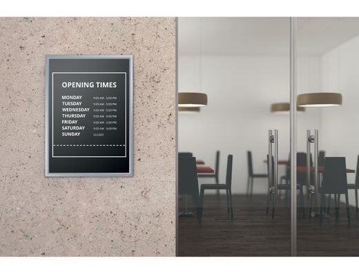 Marco porta anuncios nobo impression pro din A3 marco de clip aluminio 320x17x445 mm