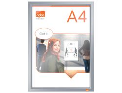 Marco porta anuncios nobo impression pro din A4 marco de clip aluminio 235x13x325 mm