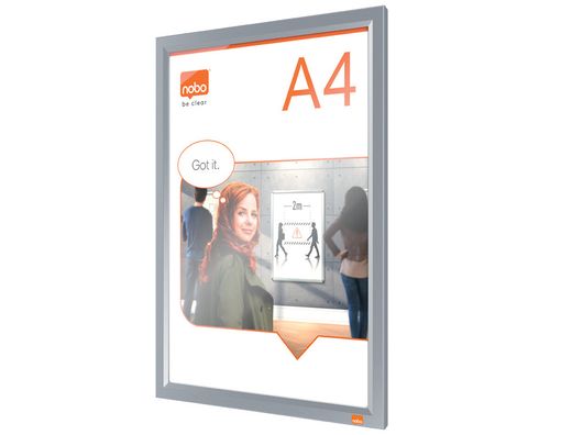 Marco porta anuncios nobo impression pro din A4 marco de clip aluminio 235x13x325 mm