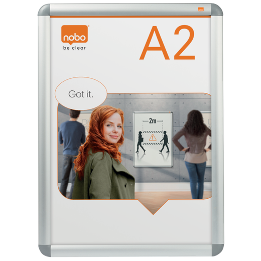 Porta pósters con marco a presión Premium Plus A2