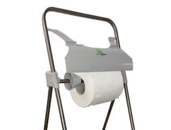 Portabobina buznl greensource tripode suelo abs reciclado con sierra de corte para bobinas papel celulosa