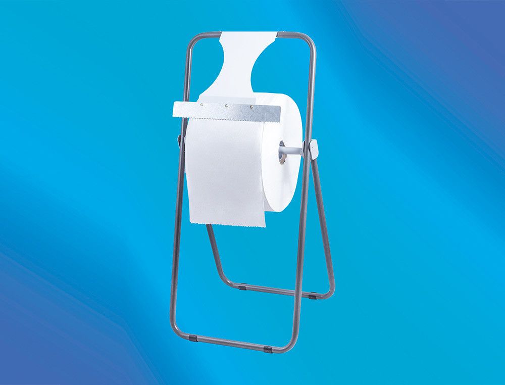 Portabobina industrial jofel metalico suelo con sierra de corte para bobinas de hasta 500 m 850x418x445 mm