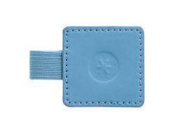 Portaboligrafo autoadhesivo antartik para cuaderno note con elastico hasta 15 mm grosor 1 mm azul claro 40x40