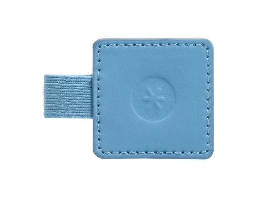 Portaboligrafo autoadhesivo antartik para cuaderno note con elastico hasta 15 mm grosor 1 mm azul claro 40x40
