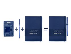 Portaboligrafo autoadhesivo antartik para cuaderno note con elastico hasta 15 mm grosor 1mm azul marino