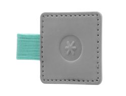 Portaboligrafo autoadhesivo antartik para cuaderno note con elastico hasta 15 mm grosor 1mm gris y turquesa