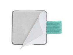 Portaboligrafo autoadhesivo antartik para cuaderno note con elastico hasta 15 mm grosor 1mm gris y turquesa