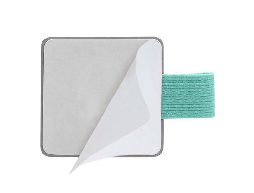 Portaboligrafo autoadhesivo antartik para cuaderno note con elastico hasta 15 mm grosor 1mm gris y turquesa