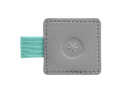 Portaboligrafo autoadhesivo antartik para cuaderno note con elastico hasta 15 mm grosor 1mm gris y turquesa