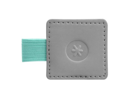 Portaboligrafo autoadhesivo antartik para cuaderno note con elastico hasta 15 mm grosor 1mm gris y turquesa