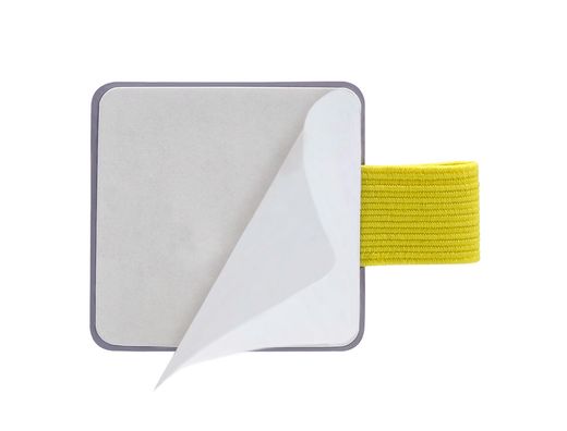 Portaboligrafo autoadhesivo antartik para cuaderno note con elastico hasta 15 mm grosor 1mm morado y amarillo
