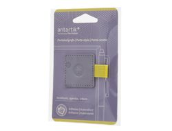 Portaboligrafo autoadhesivo antartik para cuaderno note con elastico hasta 15 mm grosor 1mm morado y amarillo