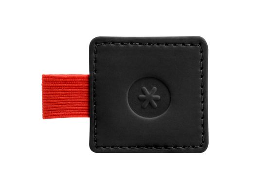 Portaboligrafo autoadhesivo antartik para cuaderno note con elastico hasta 15 mm grosor 1mm negro y rojo