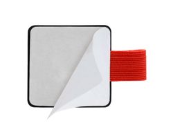 Portaboligrafo autoadhesivo antartik para cuaderno note con elastico hasta 15 mm grosor 1mm negro y rojo