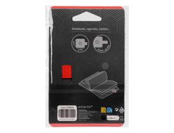 Portaboligrafo autoadhesivo antartik para cuaderno note con elastico hasta 15 mm grosor 1mm negro y rojo