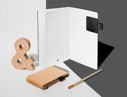 Portaboligrafo autoadhesivo antartik para cuaderno note con elastico hasta 15 mm grosor 1mm negro