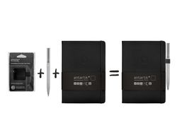 Portaboligrafo autoadhesivo antartik para cuaderno note con elastico hasta 15 mm grosor 1mm negro