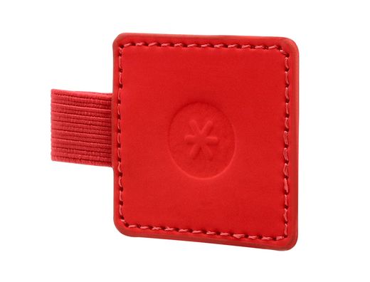 Portaboligrafo autoadhesivo antartik para cuaderno note con elastico hasta 15 mm grosor 1mm rojo 40x40 mm