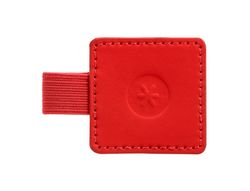 Portaboligrafo autoadhesivo antartik para cuaderno note con elastico hasta 15 mm grosor 1mm rojo 40x40 mm