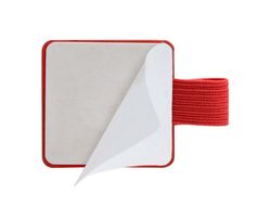 Portaboligrafo autoadhesivo antartik para cuaderno note con elastico hasta 15 mm grosor 1mm rojo 40x40 mm