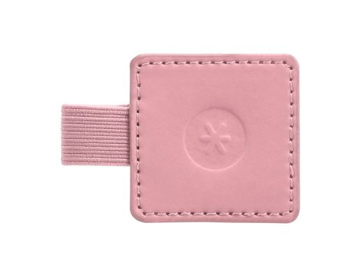 Portaboligrafo autoadhesivo antartik para cuaderno note con elastico hasta 15 mm grosor 1mm rosa 40x40 mm
