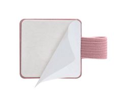 Portaboligrafo autoadhesivo antartik para cuaderno note con elastico hasta 15 mm grosor 1mm rosa 40x40 mm