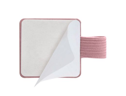 Portaboligrafo autoadhesivo antartik para cuaderno note con elastico hasta 15 mm grosor 1mm rosa 40x40 mm