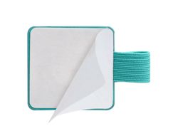 Portaboligrafo autoadhesivo antartik para cuaderno note con elastico hasta 15 mm grosor 1mm turquesa 40x40