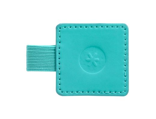 Portaboligrafo autoadhesivo antartik para cuaderno note con elastico hasta 15 mm grosor 1mm turquesa 40x40