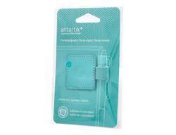 Portaboligrafo autoadhesivo antartik para cuaderno note con elastico hasta 15 mm grosor 1mm turquesa 40x40
