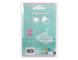 Portaboligrafo autoadhesivo antartik para cuaderno note con elastico hasta 15 mm grosor 1mm turquesa y rosa