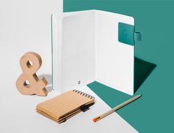 Portaboligrafo autoadhesivo antartik para cuaderno note con elastico hasta 15 mm grosor 1mm verde aguamarina