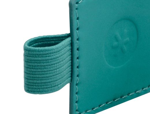Portaboligrafo autoadhesivo antartik para cuaderno note con elastico hasta 15 mm grosor 1mm verde aguamarina