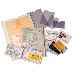 Portacarnets (caja 100) PVC transparente. 185Q 232 x 305 mm.(Tamaño DIN 4)