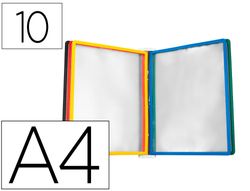 Portacatalogo de pared plastico liderpapel con 10 fundas din a4 colores surtidos