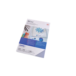 Portada PVC GBC trans. DIN A3 180 micras (Pack 100), cristal