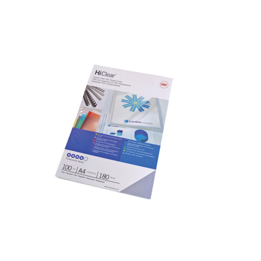 Portada PVC GBC trans. DIN A3 180 micras (Pack 100), cristal