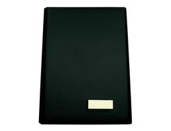 Portafirmas negro acolchado 12 separadores tamaño 335x245 mm Pardo