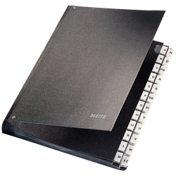 Portafirmas Organizador Leitz. Cubierta cartón. Índice A-Z, negro