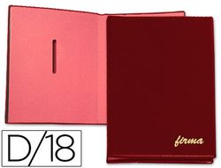 Portafirmas Pardo 18 separadores burdeos