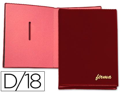 Portafirmas Pardo 18 separadores burdeos