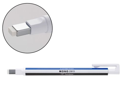 Portagomas tombow con clip mono zero punta rectangular 2,5x5 mm