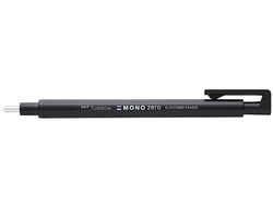Portagomas Tombow con Clip Punta Goma Negra Redonda 2,3 mm Diametro Color Negro