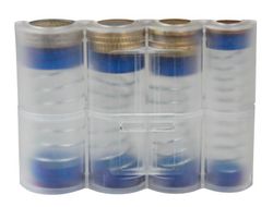 Portamonedas Q-Connect con Muelle Valido para 8 Fracciones de Euros