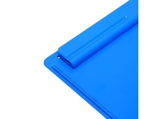 Portanotas maul go din A4 plastico reciclado con pinza color azul