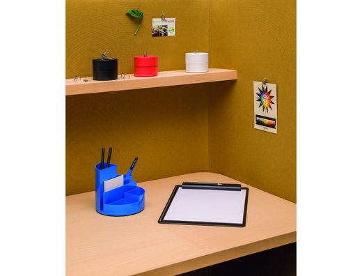 Portanotas maul go din A4 plastico reciclado con pinza color negro