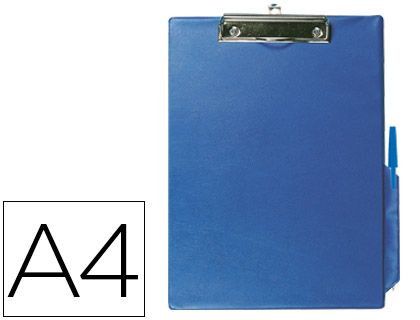 Portanotas Q-Connect Miniclips Pvc Din A4 Azul