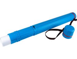 Portaplanos Plastico Liderpapel Diametro 9 cm Extensible Hasta 125 cm Azul